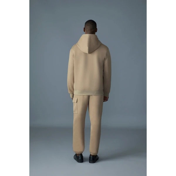 Mackage Krystian Double-Face Jersey Hoodie in Light Camel