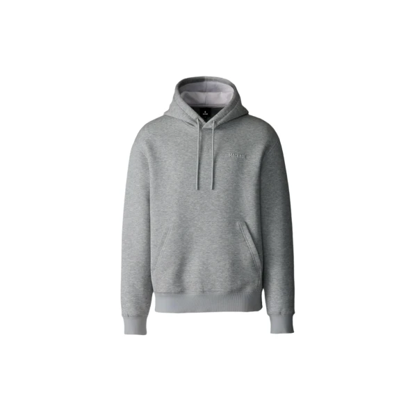 Mackage Krystian Double-Face Jersey Hoodie in Light Grey Mix