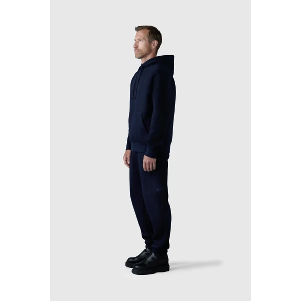 Mackage Krystian Double-Face Jersey Hoodie in Navy