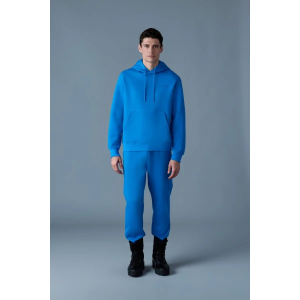 Mackage Krystian Double-Face Jersey Hoodie in Sapphire