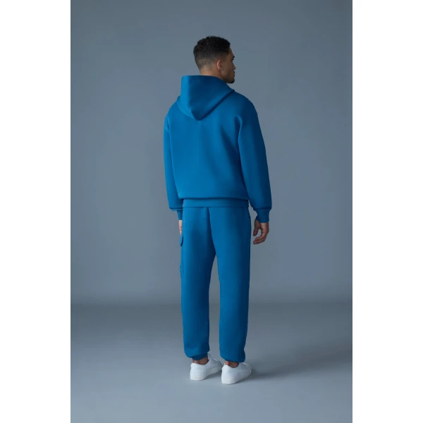 Mackage Krystian Double-Face Jersey Hoodie in Tide
