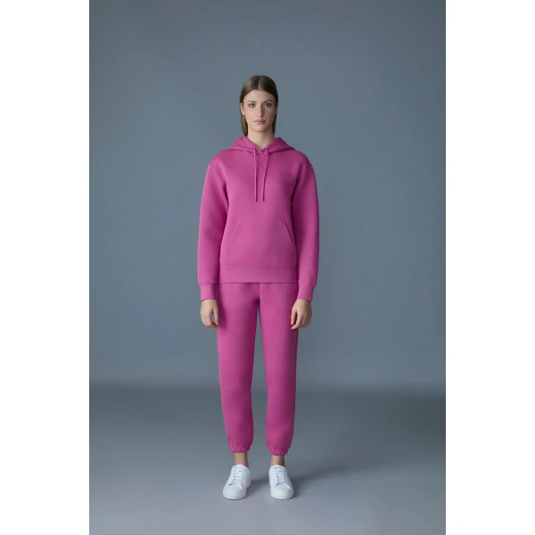 Mackage Krystiana Double-Face Jersey Hoodie in Azalea