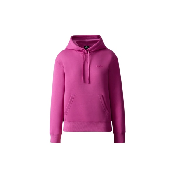 Mackage Krystiana Double-Face Jersey Hoodie in Azalea