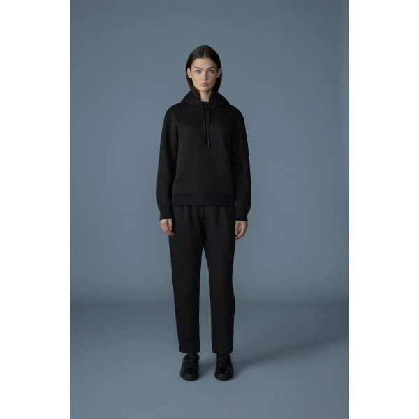 Mackage Krystiana Double-Face Jersey Hoodie in Black