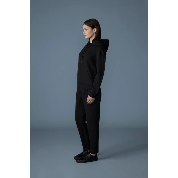 Mackage Krystiana Double-Face Jersey Hoodie in Black