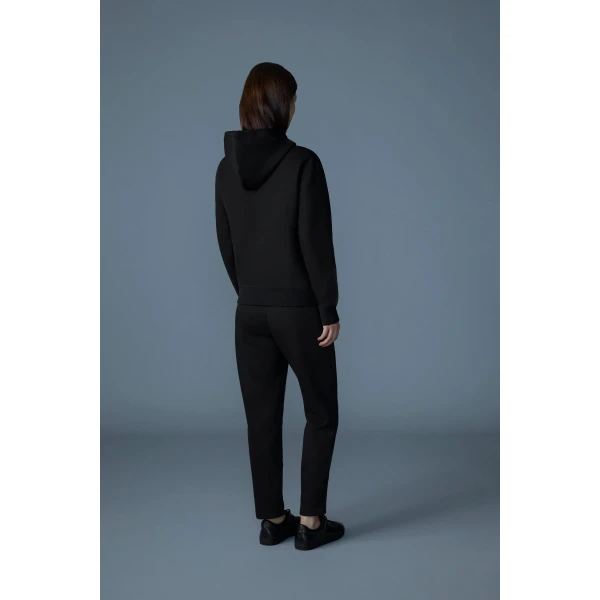 Mackage Krystiana Double-Face Jersey Hoodie in Black