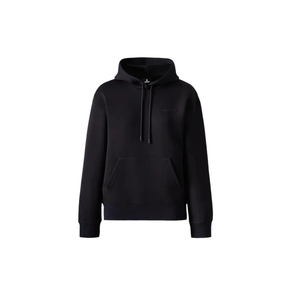 Krystiana Double-Face Jersey Hoodie in Black