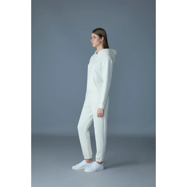 Mackage Krystiana Double-Face Jersey Hoodie in Cream