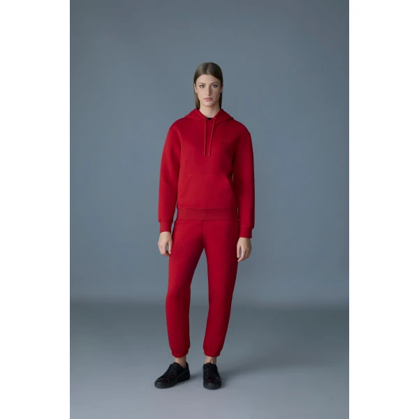 Mackage Krystiana Double-Face Jersey Hoodie in Lava