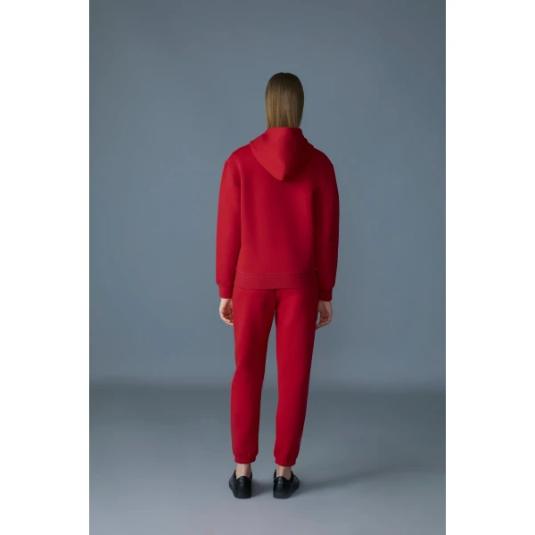 Mackage Krystiana Double-Face Jersey Hoodie in Lava