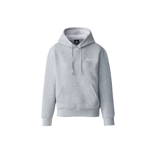 Mackage Krystiana Double-Face Jersey Hoodie in Light Grey Mix
