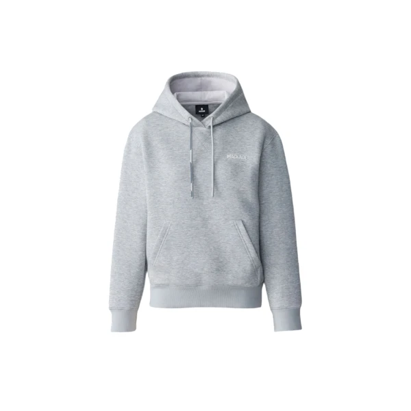 Krystiana Double-Face Jersey Hoodie in Light Grey Mix