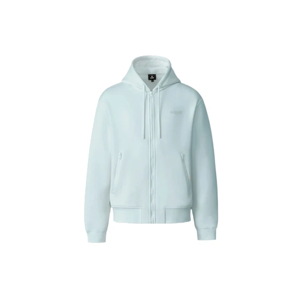 Mackage Krystos Double-Face Jersey Zip-Up Hoodie in White