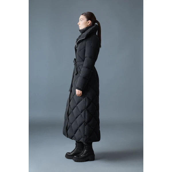 Mackage Laurella 2-In-1 Light Down Belted Coat in Black