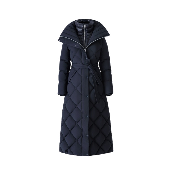 Mackage Laurella 2-In-1 Light Down Belted Coat in Black