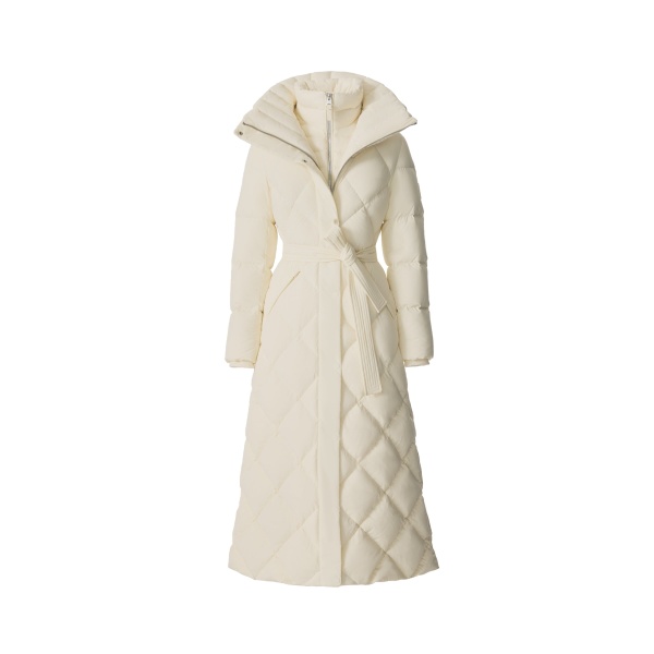 Mackage Laurella 2-In-1 Light Down Belted Coat in Cream
