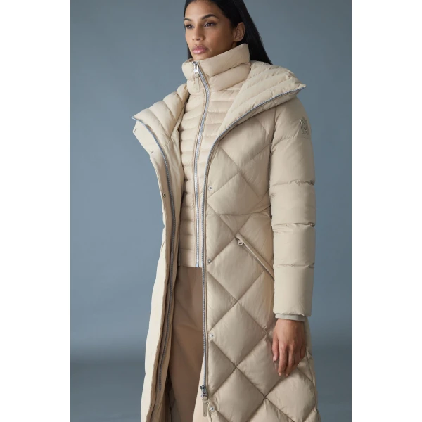 Mackage Laurella 2-In-1 Light Down Belted Coat in Light Camel