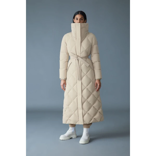 Mackage Laurella 2-In-1 Light Down Belted Coat in Light Camel
