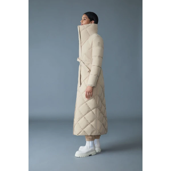 Mackage Laurella 2-In-1 Light Down Belted Coat in Light Camel