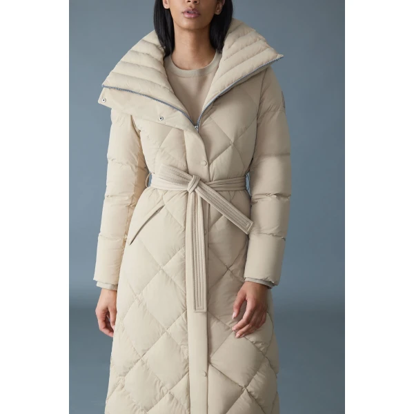 Mackage Laurella 2-In-1 Light Down Belted Coat in Light Camel