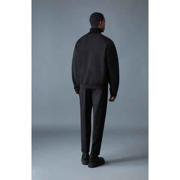 Mackage Legend Knit Cotton-Blend Turtleneck Sweater in Black