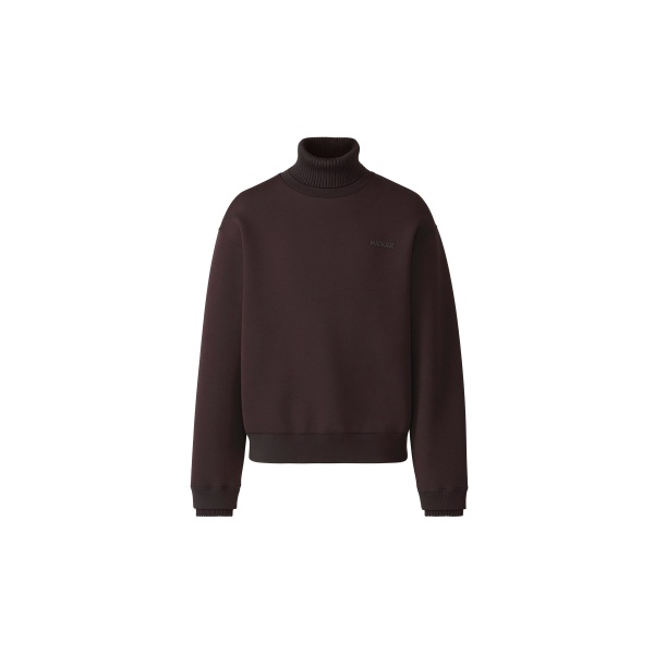 Mackage Legend Knit Cotton-Blend Turtleneck Sweater in Coffee