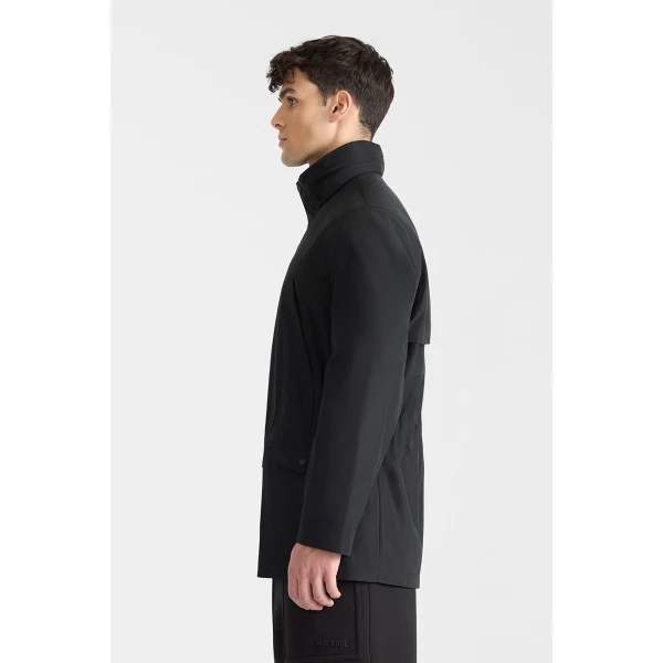 Mackage Lionel Medium-Length Rain Jacket in Black