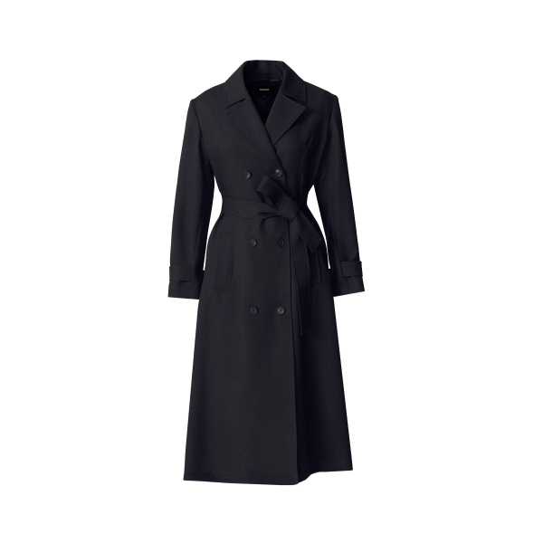 mackage lorna wool gabardine trench coat