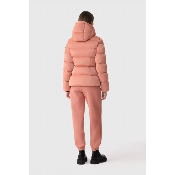 Mackage Madalyn-GLO High-Gloss Down Jacket in Muted Clay