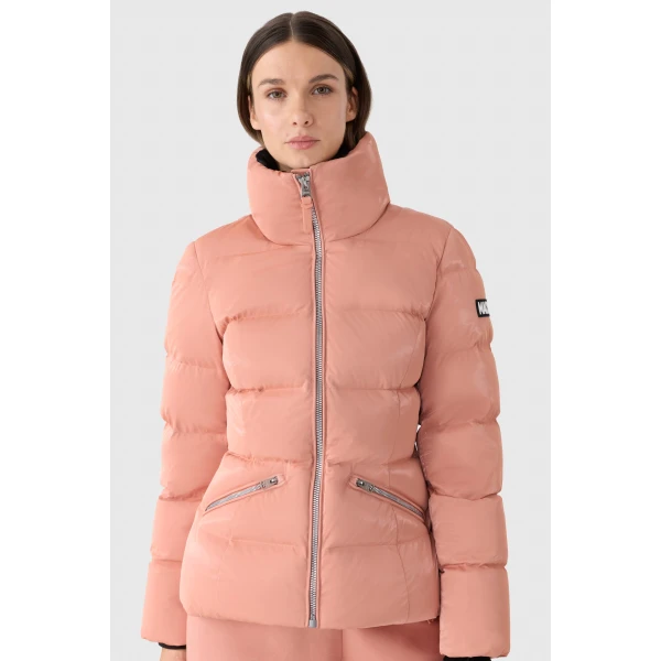 Mackage Madalyn-GLO High-Gloss Down Jacket in Muted Clay