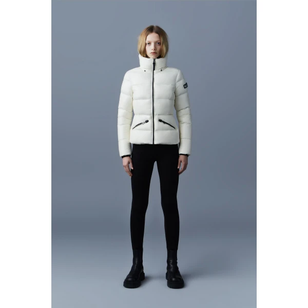 Mackage Madalyn Lustrous Down Jacket in Cream