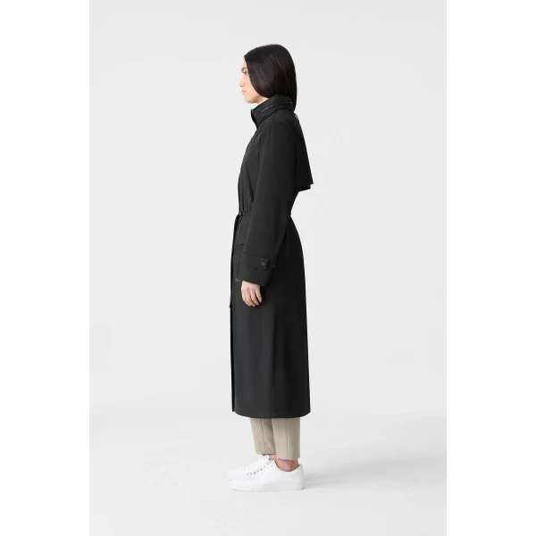 magdelena maxi-length rain jacket black