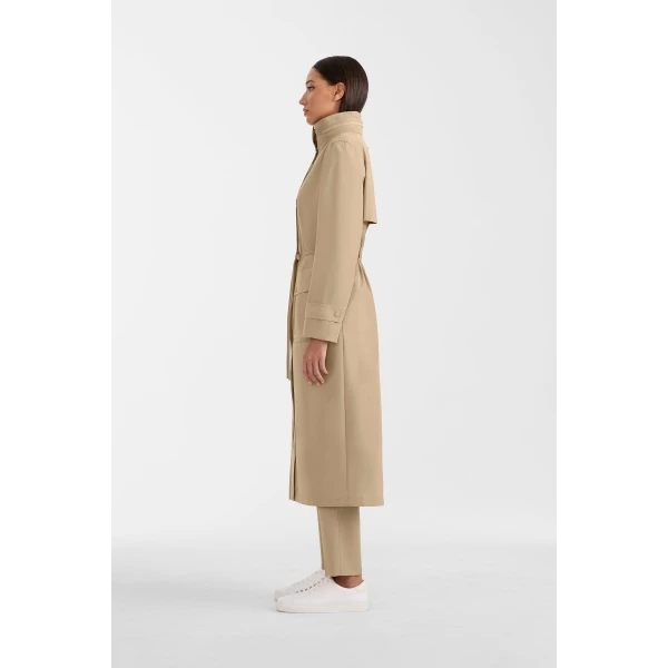 magdelena maxi-length rain jacket light camel