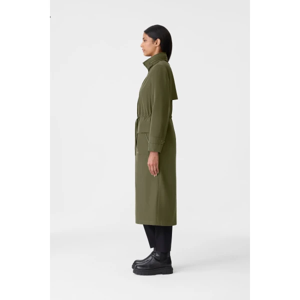 magdelena maxi-length rain jacket light military