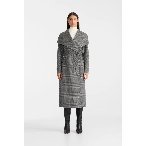 mai double-face wool wrap coat black-cream