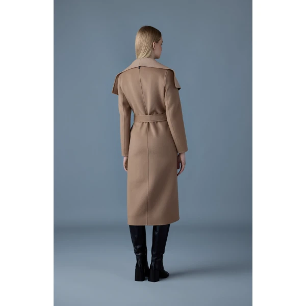 mai double-face wool wrap coat light camel