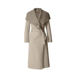 Mackage Mai-HB Double-Face Herringbone Wool Wrap Coat in Taupe Mix-Taupe mackage mai-hb double-face herringbone wool wrap coat