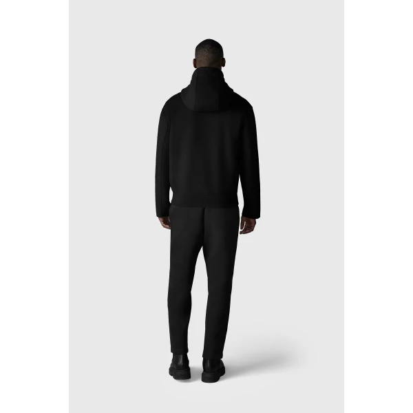Mackage Malik Double-Face Wool Hooded Jacket in Black