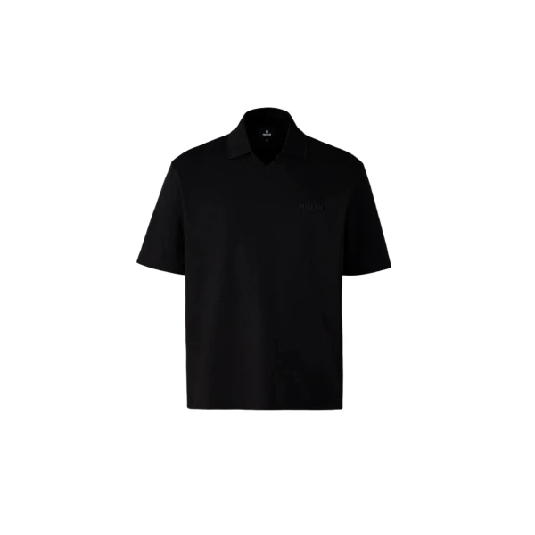 Mackage Marco Organic Cotton Polo in Black