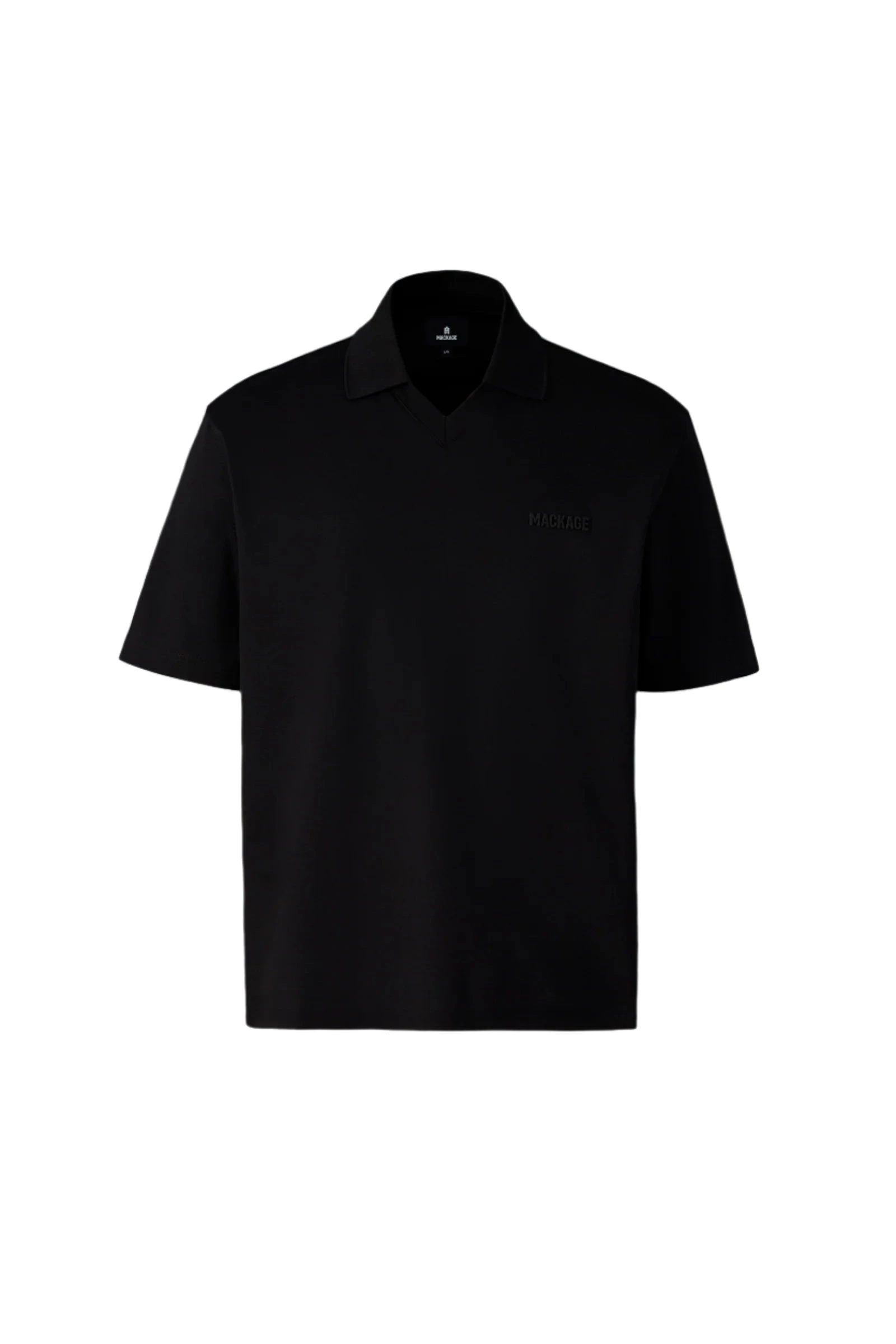 Mackage Marco Organic Cotton Polo in Black Mackage Marco Organic Cotton Polo in Black