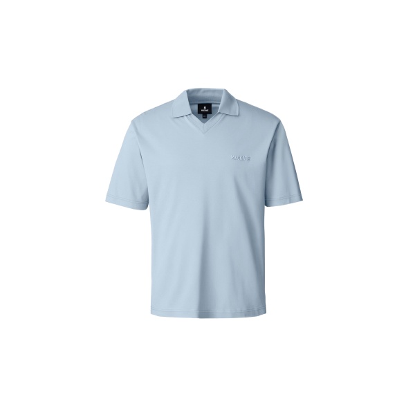 Mackage Marco Organic Cotton Polo in Fog Blue
