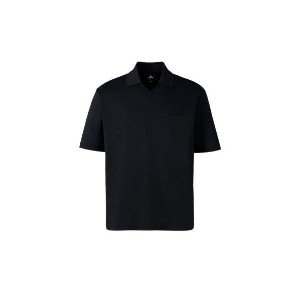 Mackage Marco Organic Cotton Polo in Navy