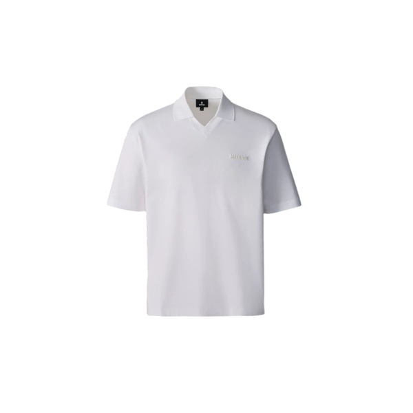 Mackage Marco Organic Cotton Polo in White