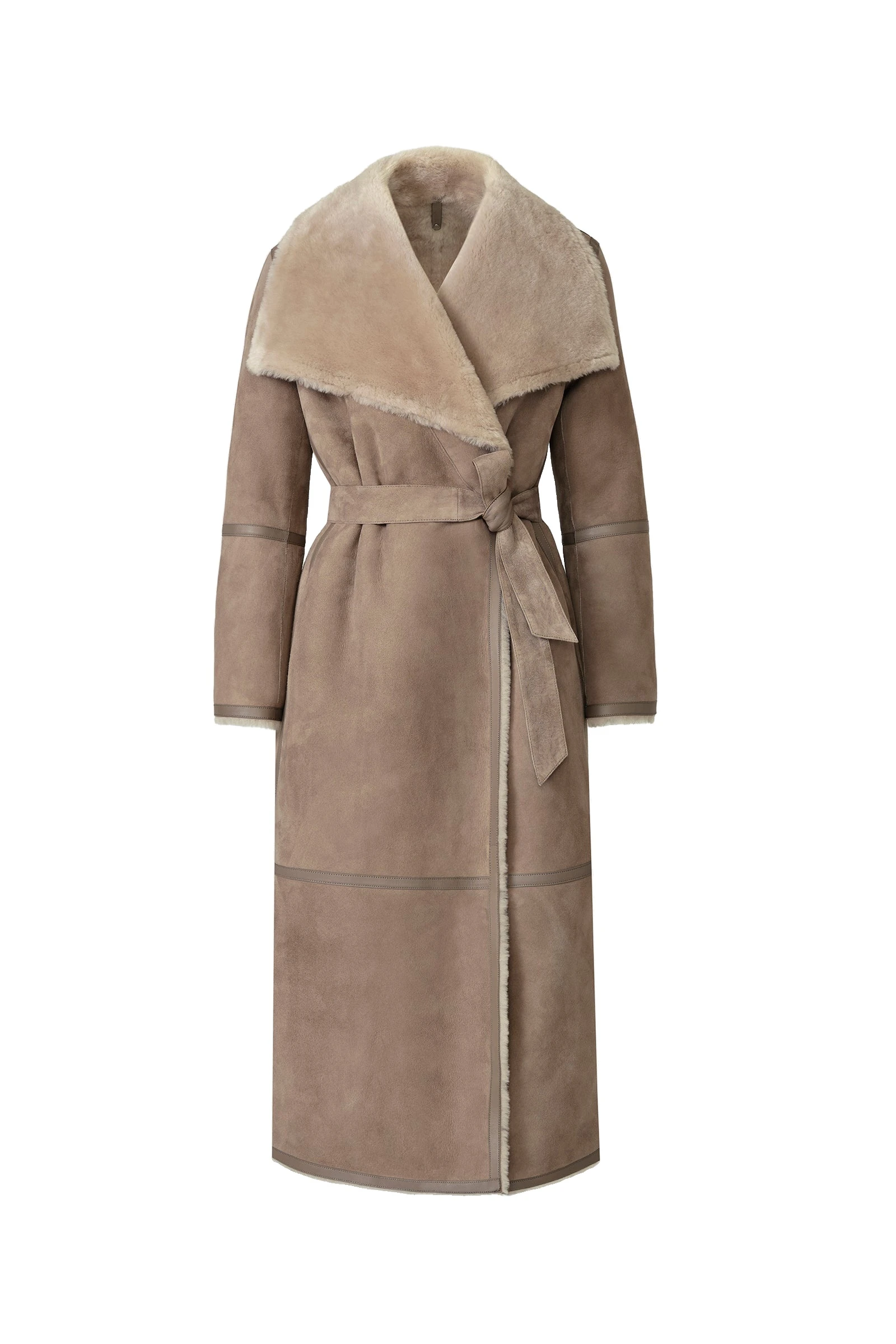 Mackage Marian Reversible Wrap Coat in Truffle-Taupe mackage marian reversible wrap coat
