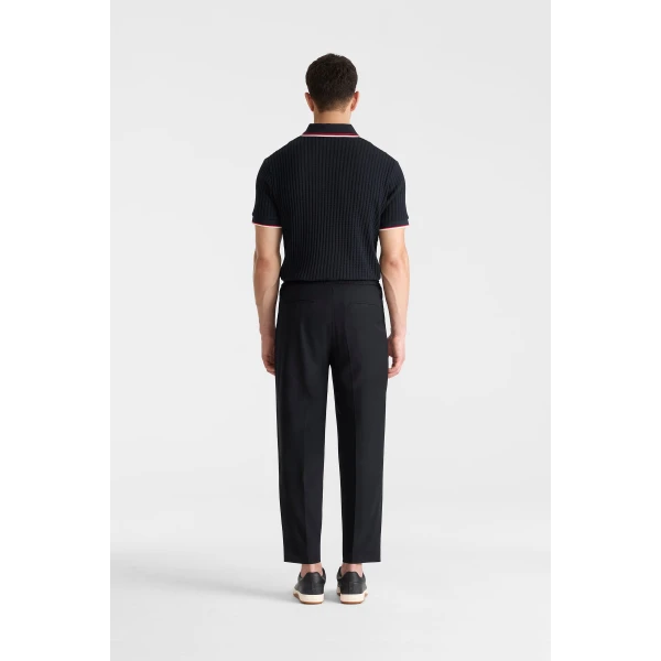Mackage Martin-Z Pleated Wool Pants in Navy