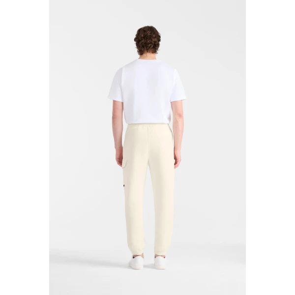 Mackage Marvin-R Double Face Jersey Cargo Sweatpants in Cream-Navy