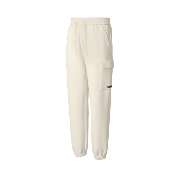 Mackage Marvin-R Double Face Jersey Cargo Sweatpants in Cream-Navy