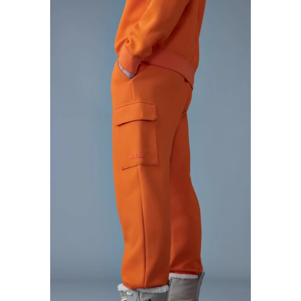 Mackage Marvin-R Double Face Jersey Cargo Sweatpants in Flame