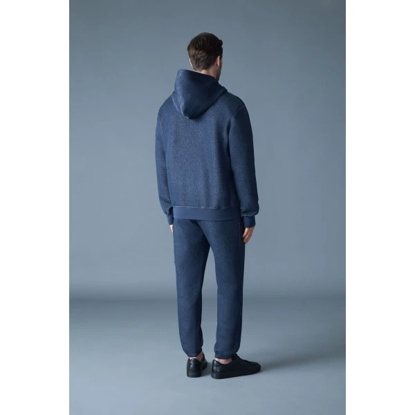Mackage Marvin-R Double Face Jersey Cargo Sweatpants in Navy Melange