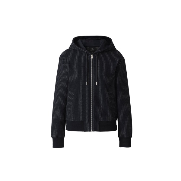 mackage matea-k brushed knit zip hoodie